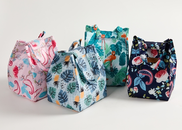 Túi làm mát polyester kẻ sọc 210d