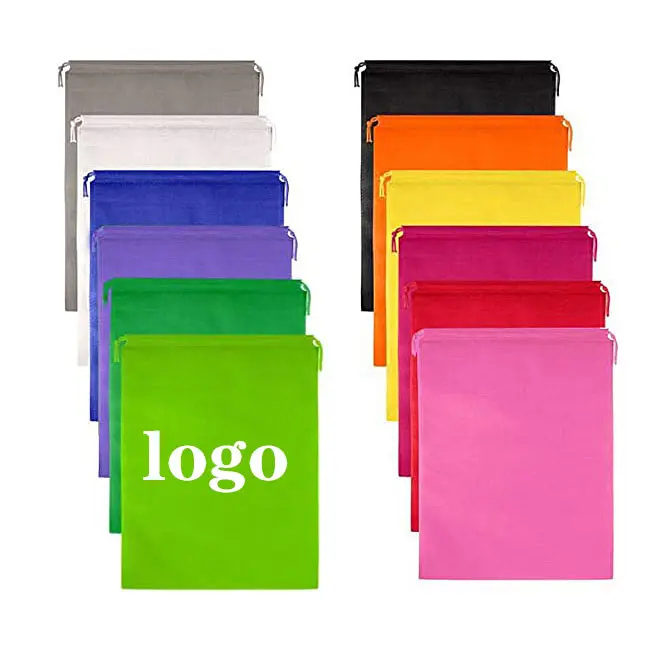 Logo tùy chỉnh bao bì du lịch bền giày quần áo nam và nữ cầu vồng cầu vồng không dệt túi bụi
