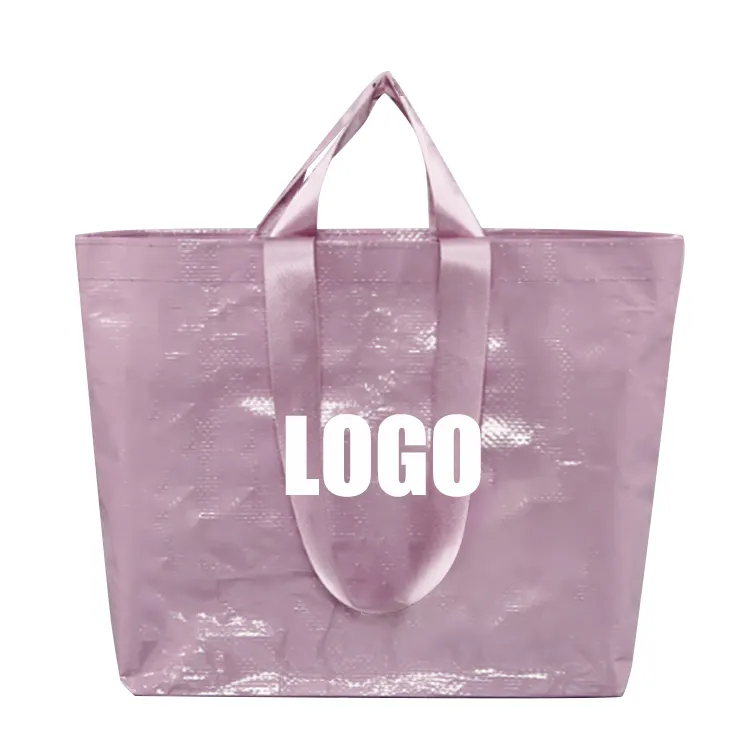 Logo tùy chỉnh có thể tái chế và bền bức logo polyetylen polypropylen dệt túi và túi xách