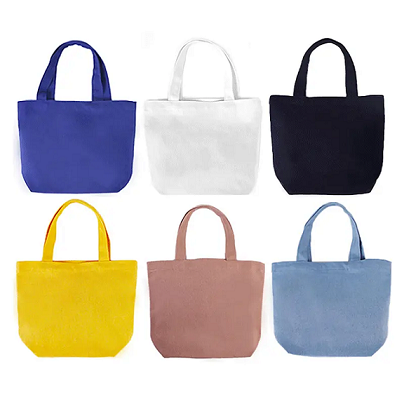 Túi vải nhỏ túi vải 9x8x4inch có thể tái sử dụng túi cotton túi số lượng lớn DIY mini TOTE Túi quà tặng Grocey